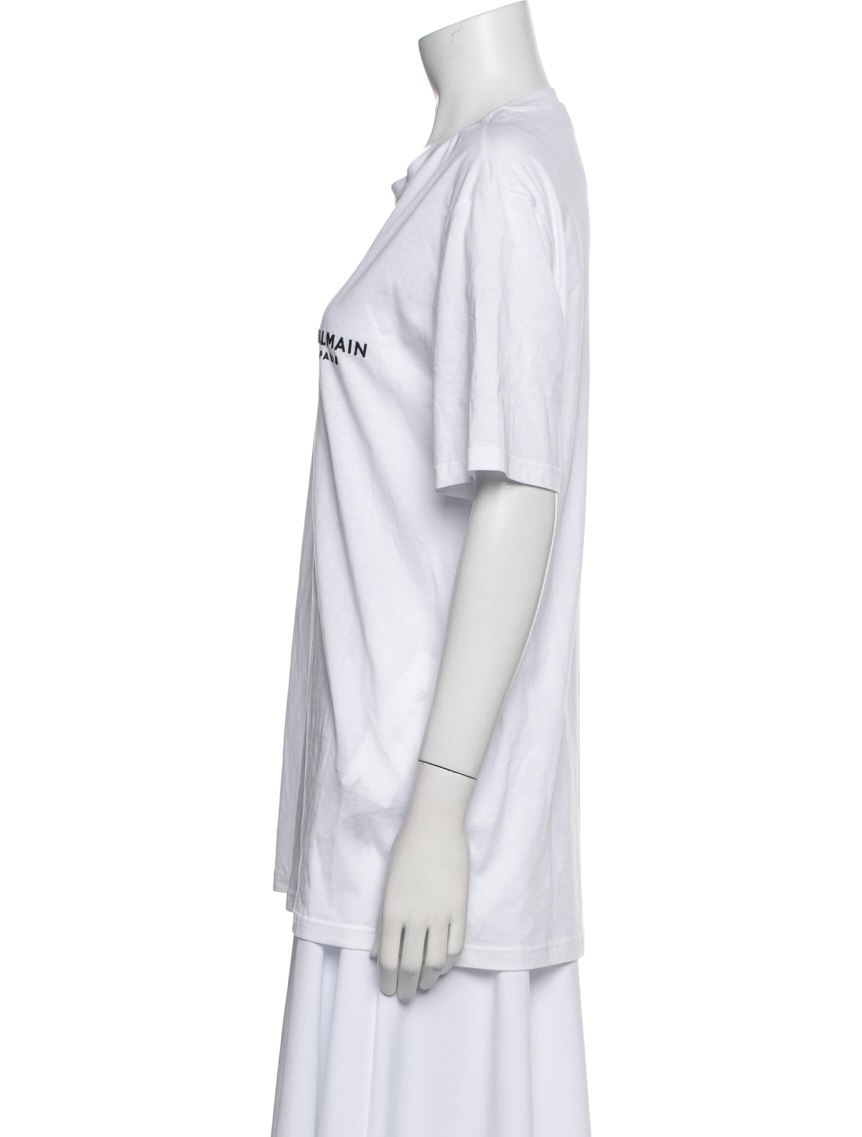 Balmain Graphic Print Crew Neck T-Shirt