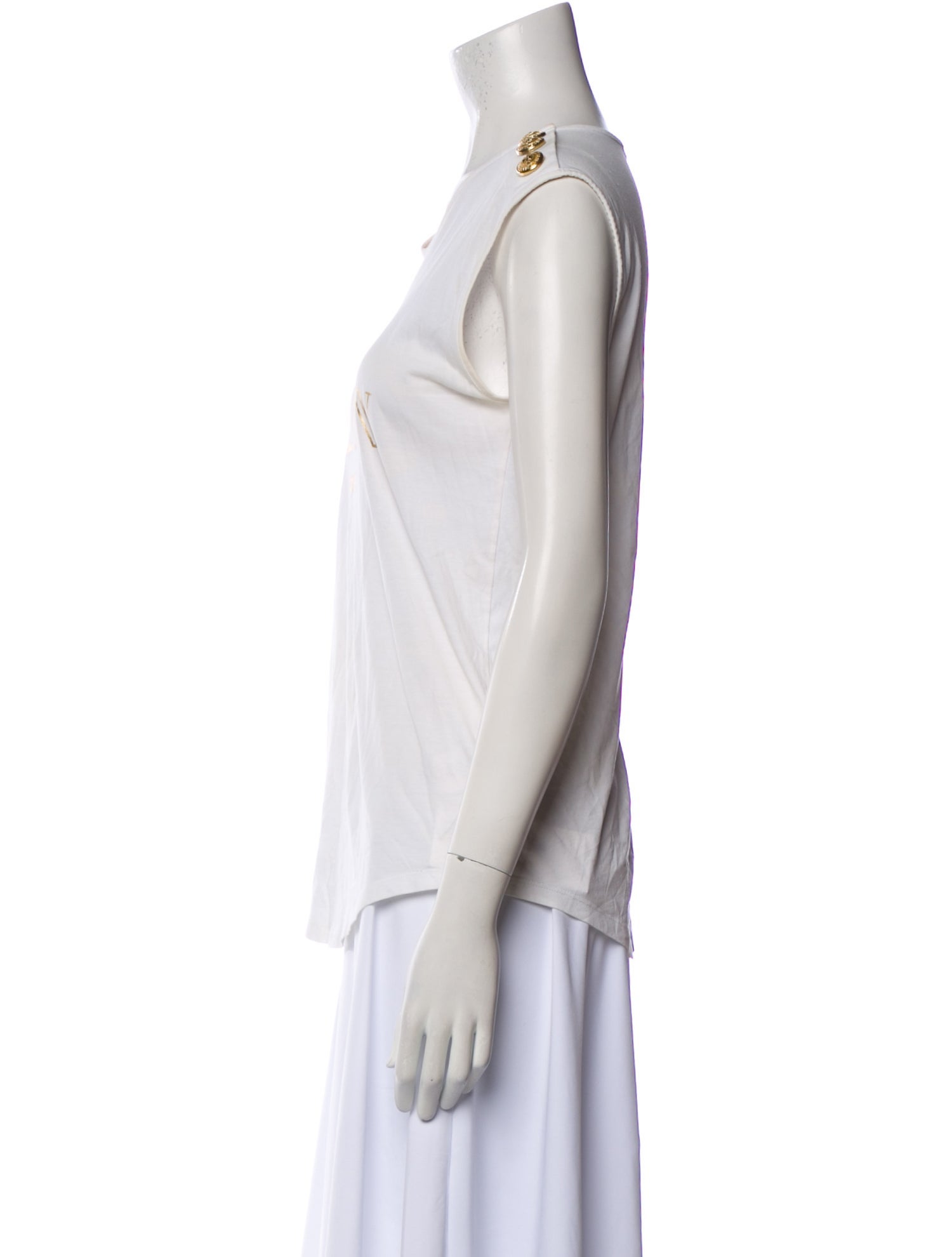 Balmain Graphic Print Scoop Neck T-Shirt