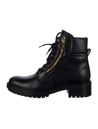 Balmain Patent Leather Combat Boots