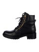 Balmain Patent Leather Combat Boots