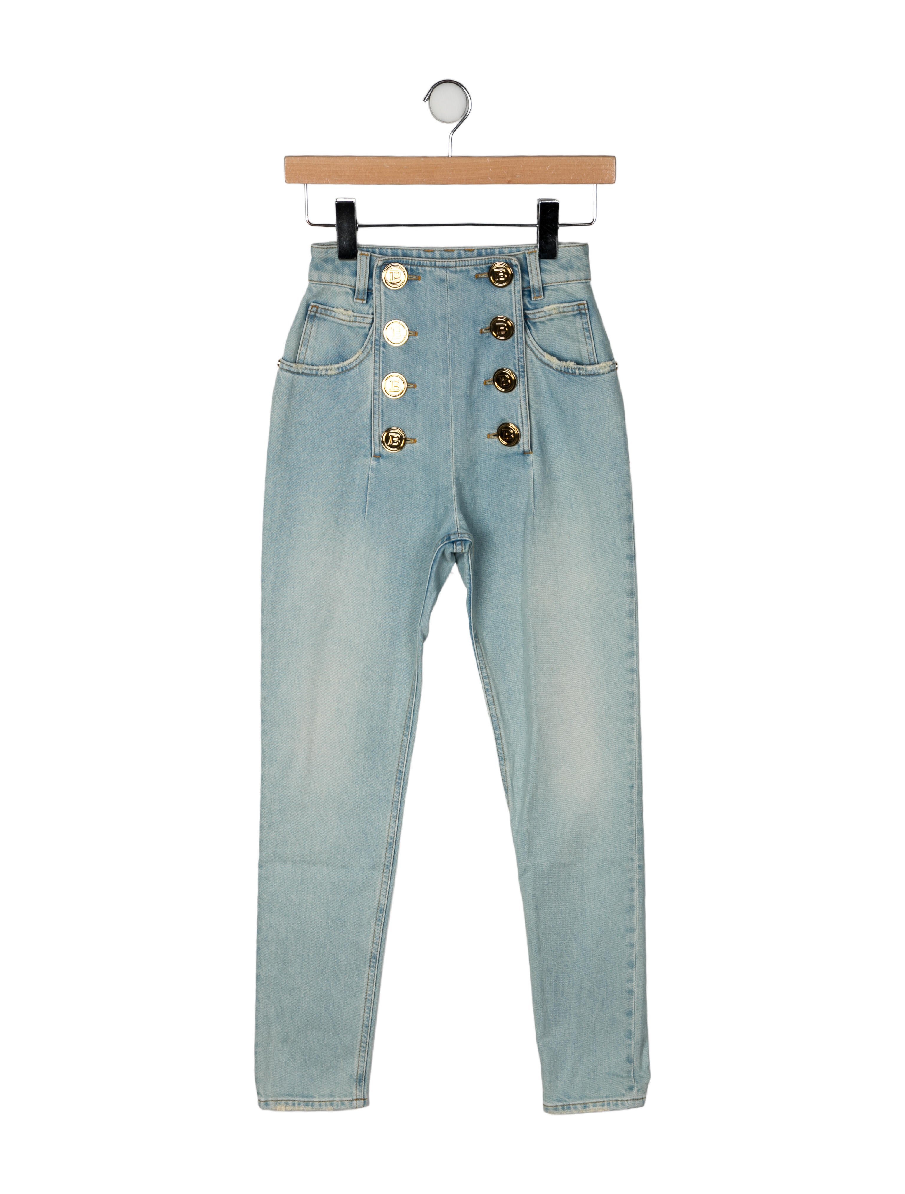 Balmain High-Rise Skinny Leg Jeans
