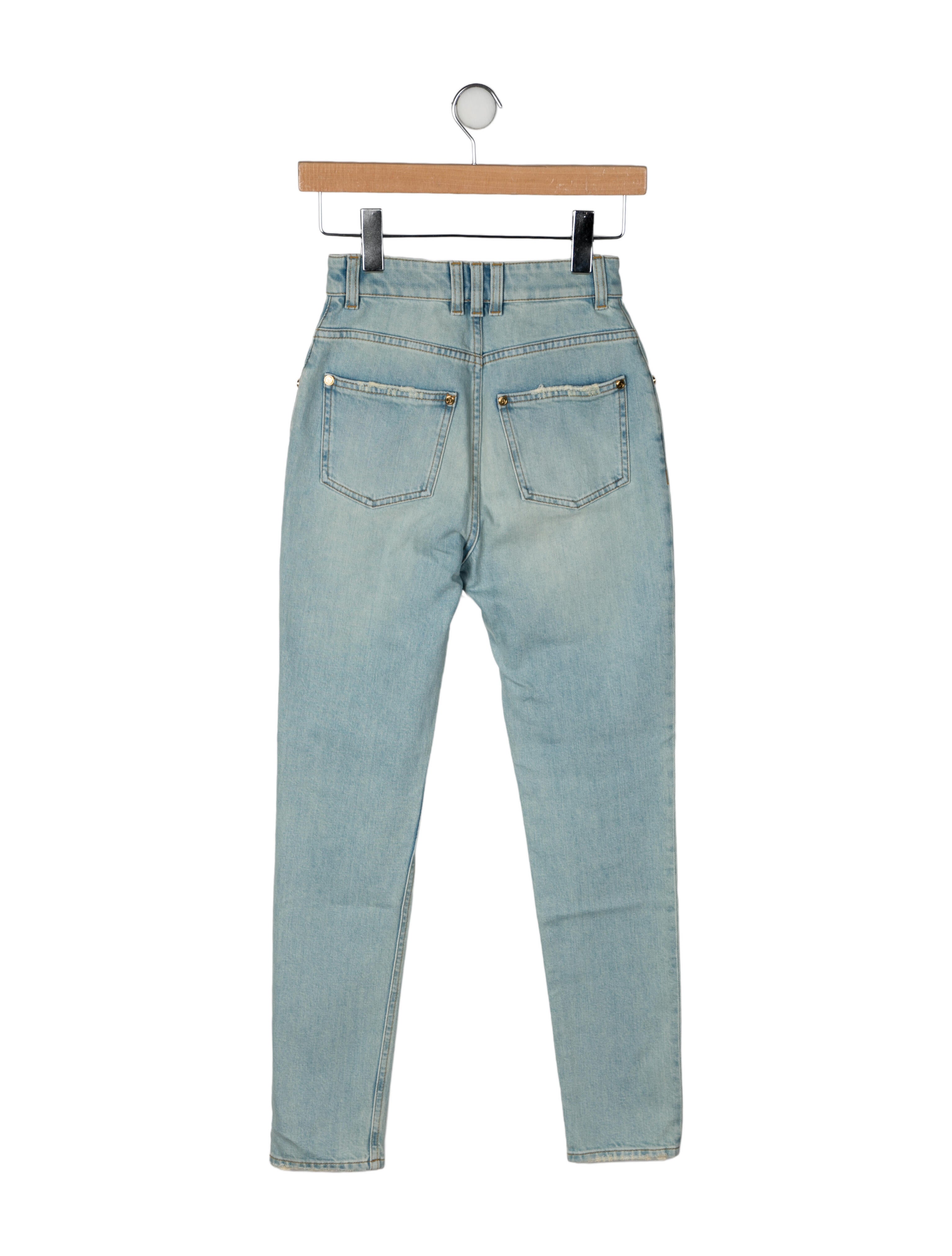Balmain High-Rise Skinny Leg Jeans