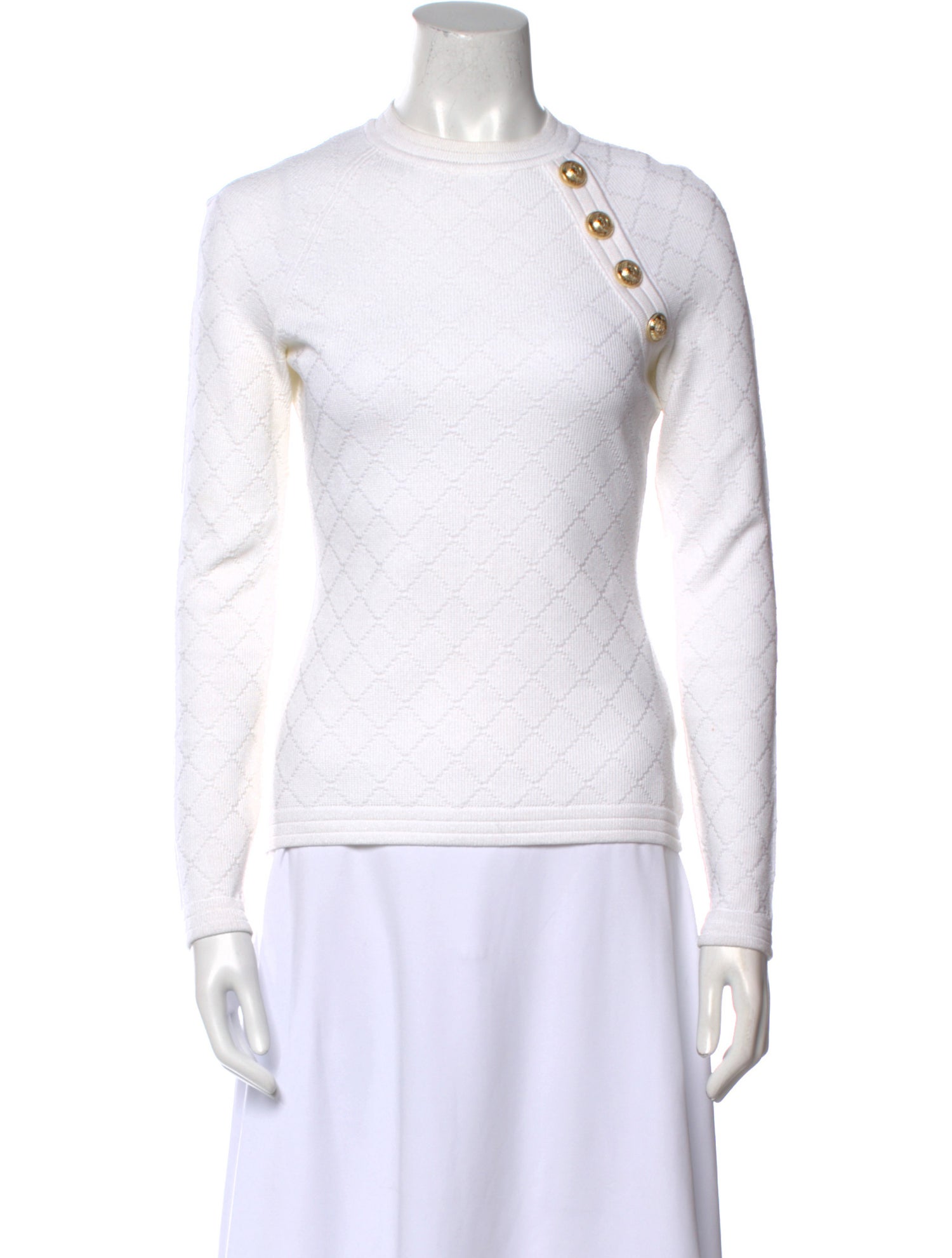 Balmain Crew Neck Long Sleeve Sweatshirt