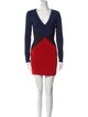 Balmain Colorblock Pattern Mini Dress