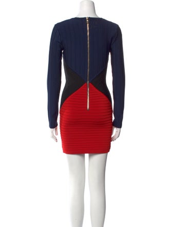 Balmain Colorblock Pattern Mini Dress