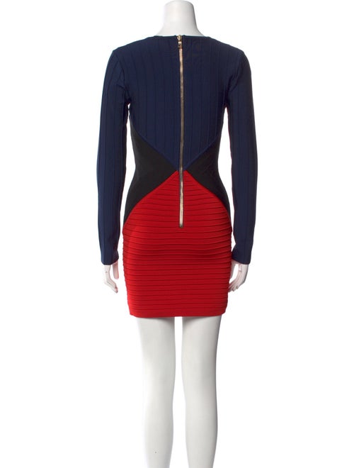 Balmain Colorblock Pattern Mini Dress
