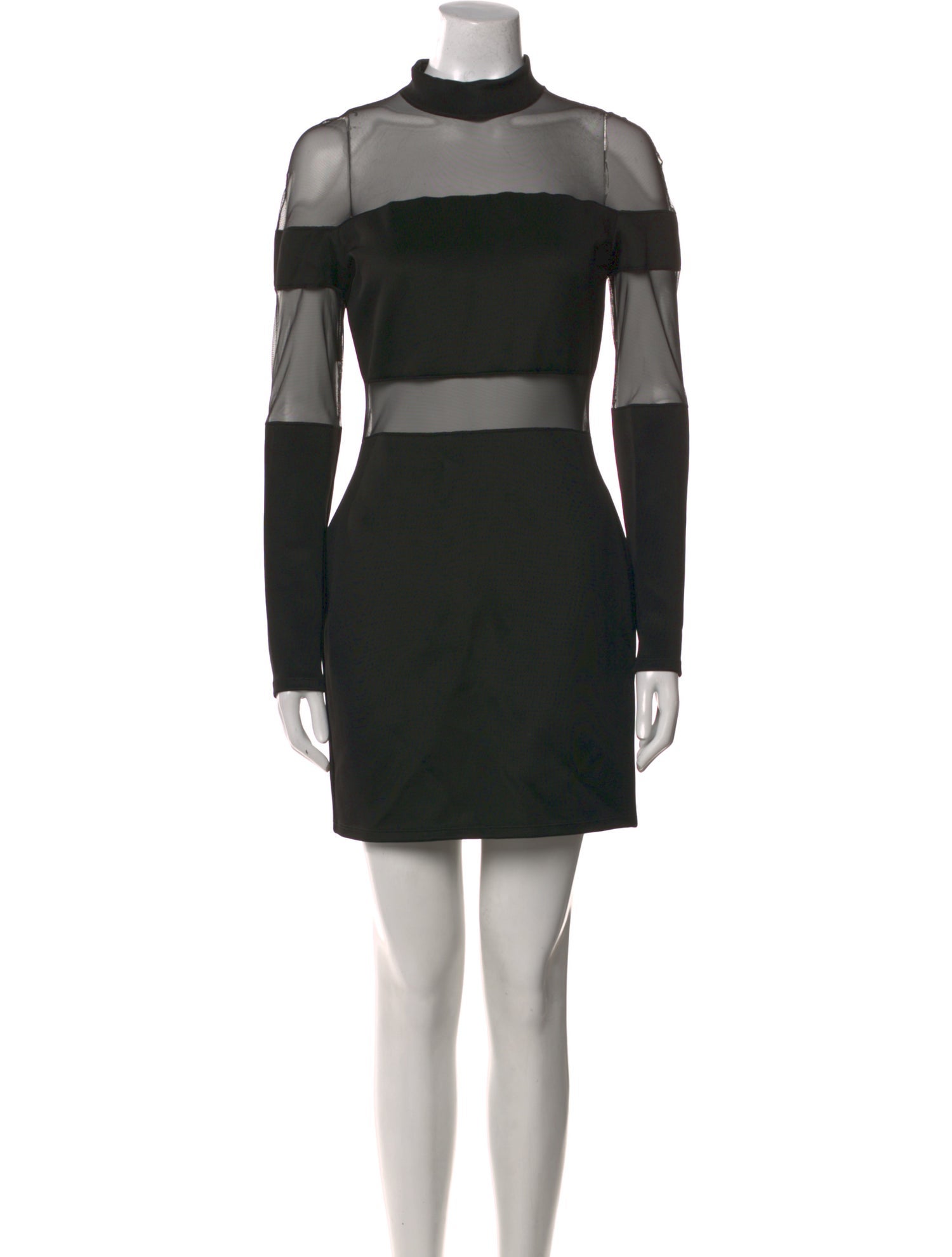 Balmain Mock Neck Mini Dress