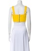 Balmain Square Neckline Sleeveless Crop Top