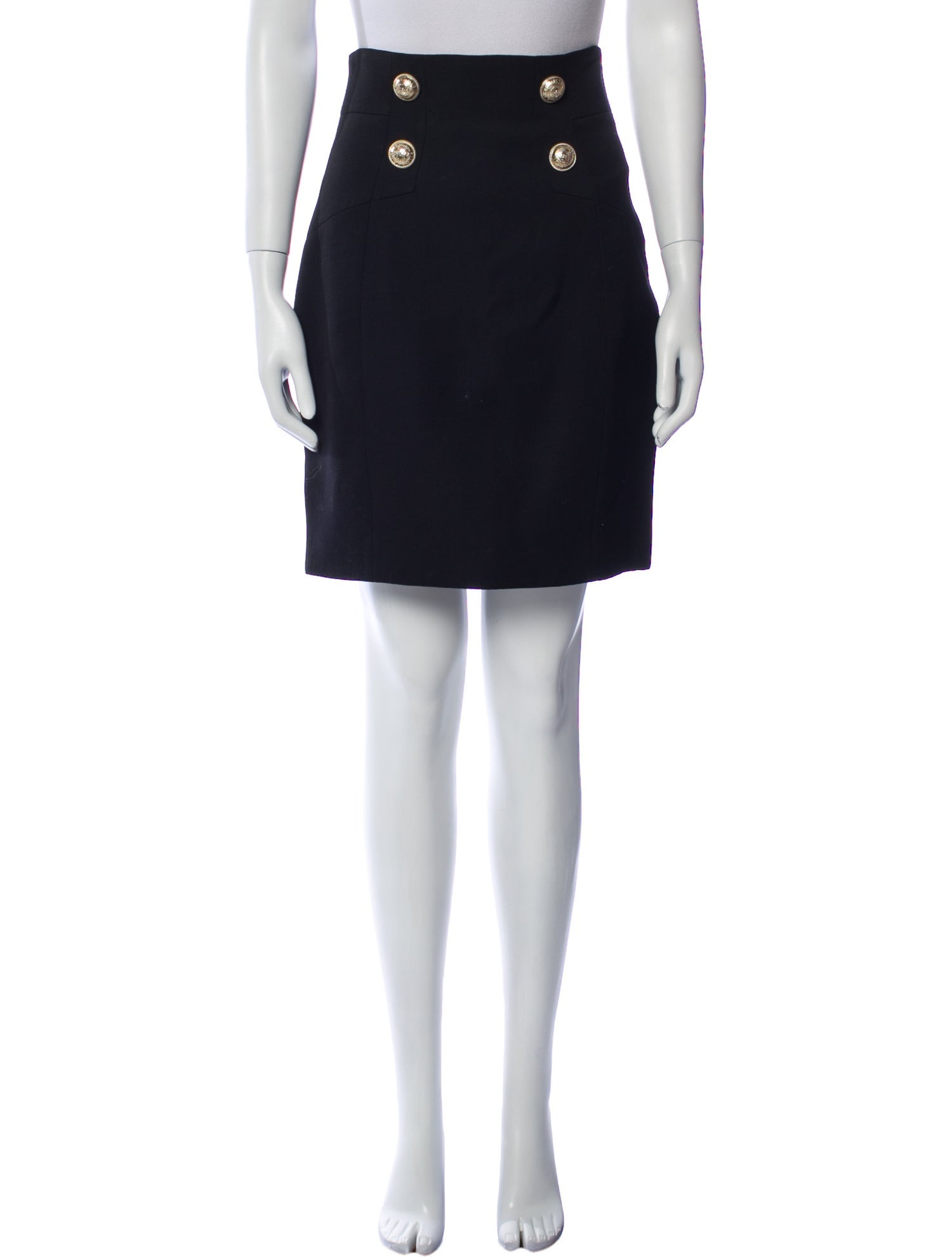 Balmain Wool Knee-Length Skirt