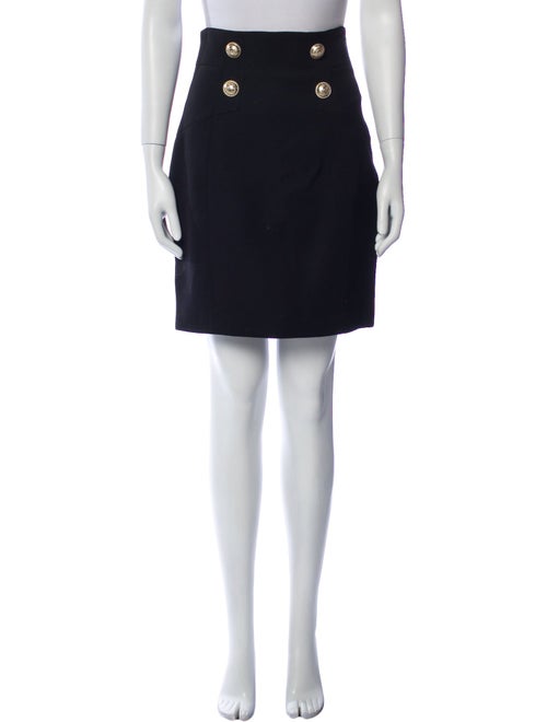 Balmain Wool Knee-Length Skirt