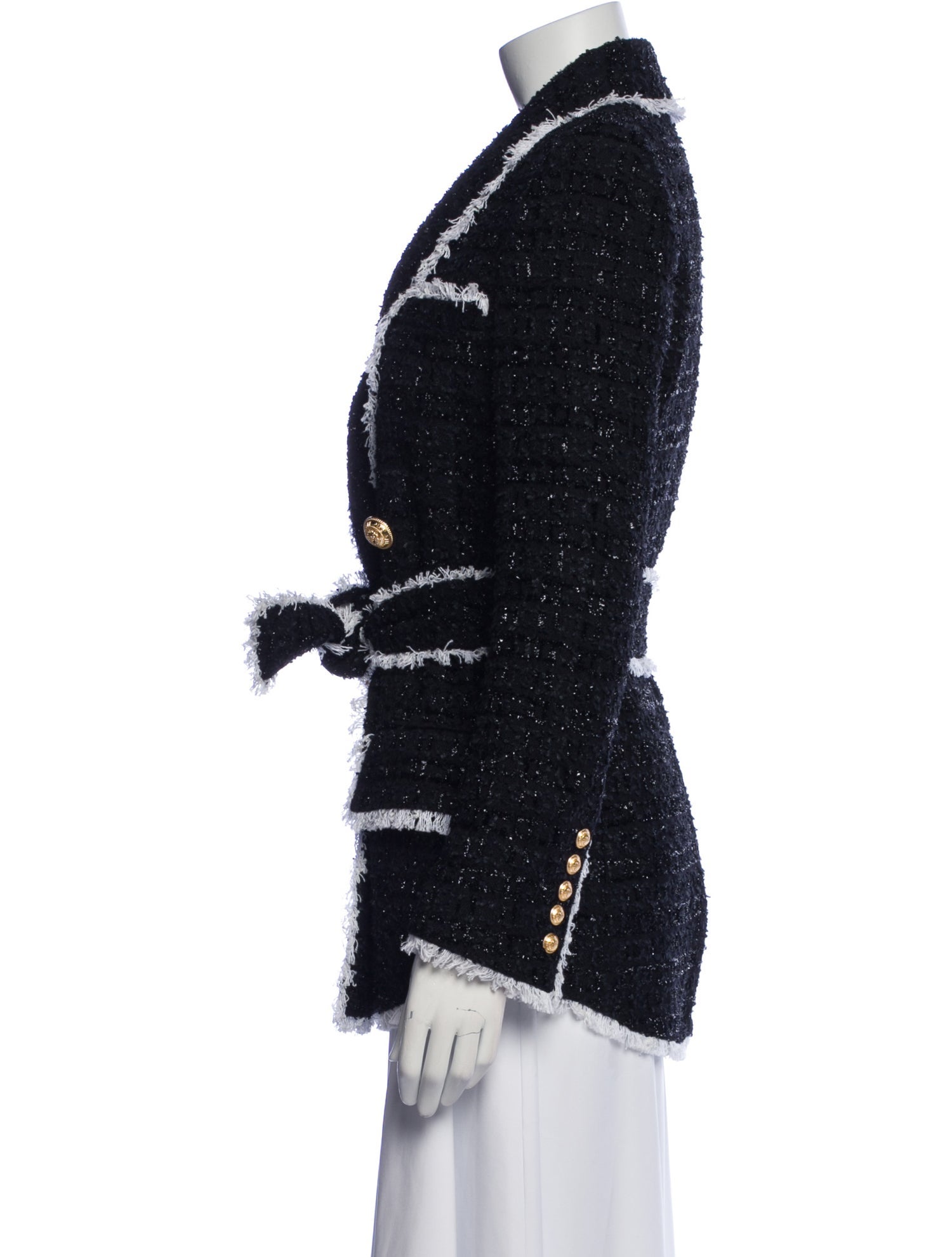 Balmain Tweed Pattern Blazer