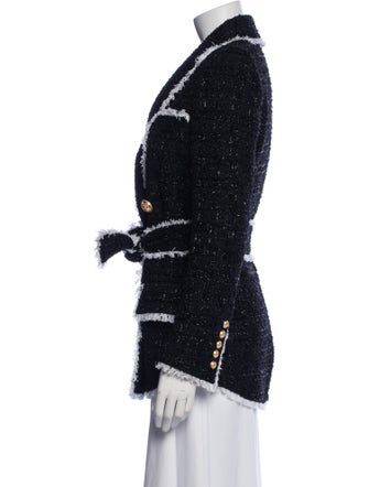 Balmain Tweed Pattern Blazer