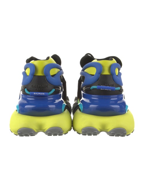 Balmain Neoprene Colorblock Pattern Sneakers