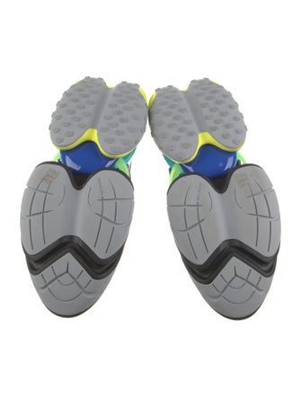 Balmain Neoprene Colorblock Pattern Sneakers