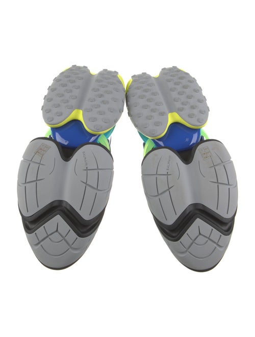 Balmain Neoprene Colorblock Pattern Sneakers