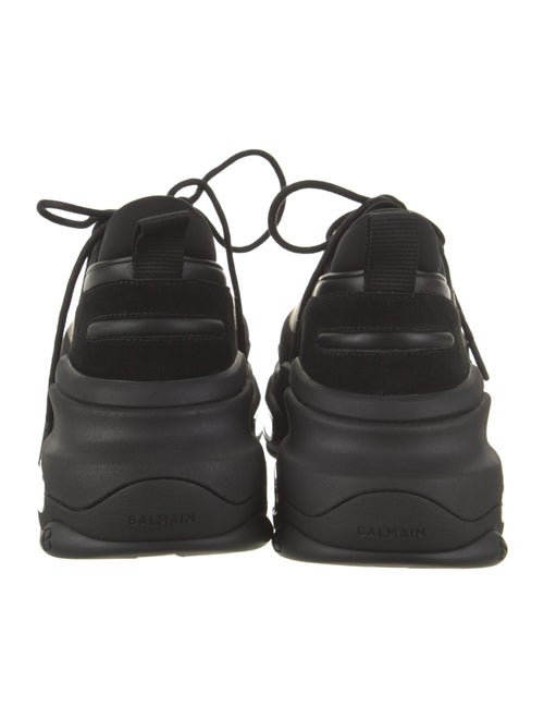 Balmain Suede Leather Trim Embellishment Sneakers