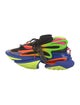 Balmain Neoprene Colorblock Pattern Sneakers