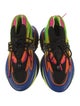 Balmain Neoprene Colorblock Pattern Sneakers