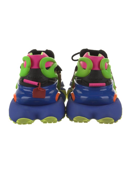 Balmain Neoprene Colorblock Pattern Sneakers