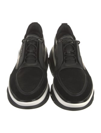 Balmain Suede Leather Trim Embellishment Sneakers