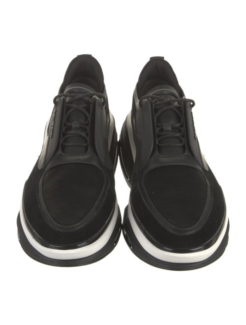Balmain Suede Leather Trim Embellishment Sneakers