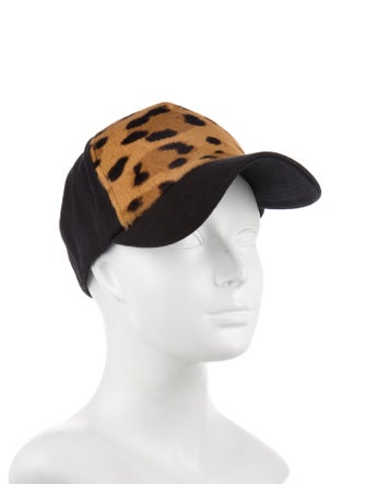 Balmain Animal Print Cotton Baseball Hat