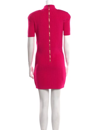 Balmain Mock Neck Mini Dress