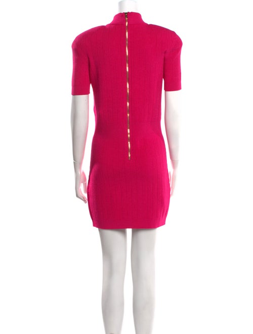 Balmain Mock Neck Mini Dress