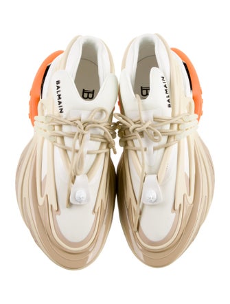 Balmain Leather Printed Sneakers