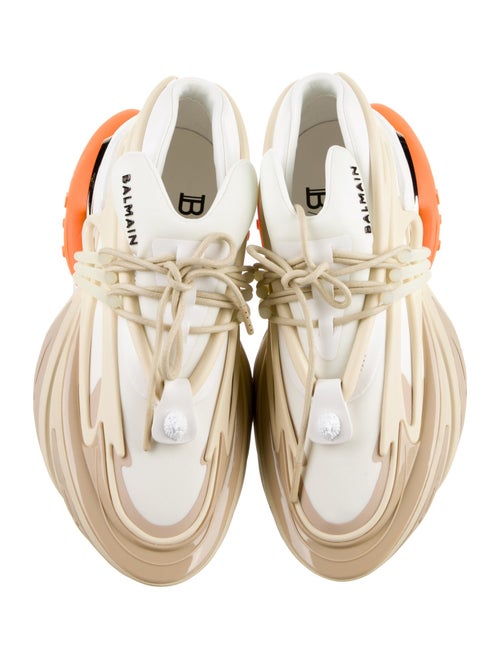 Balmain Leather Printed Sneakers