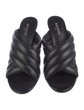Balmain Leather Slides
