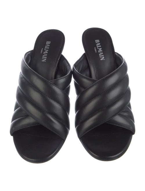 Balmain Leather Slides
