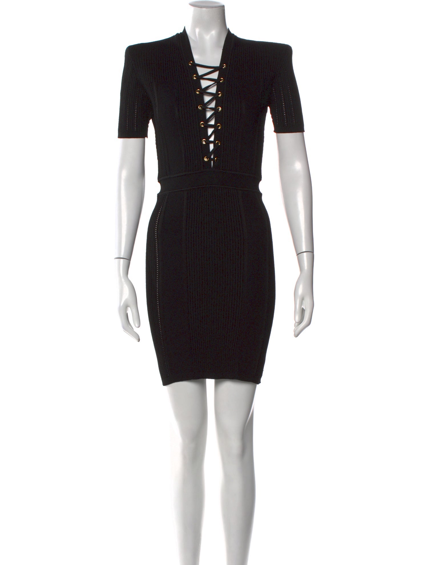 Balmain V-Neck Mini Dress