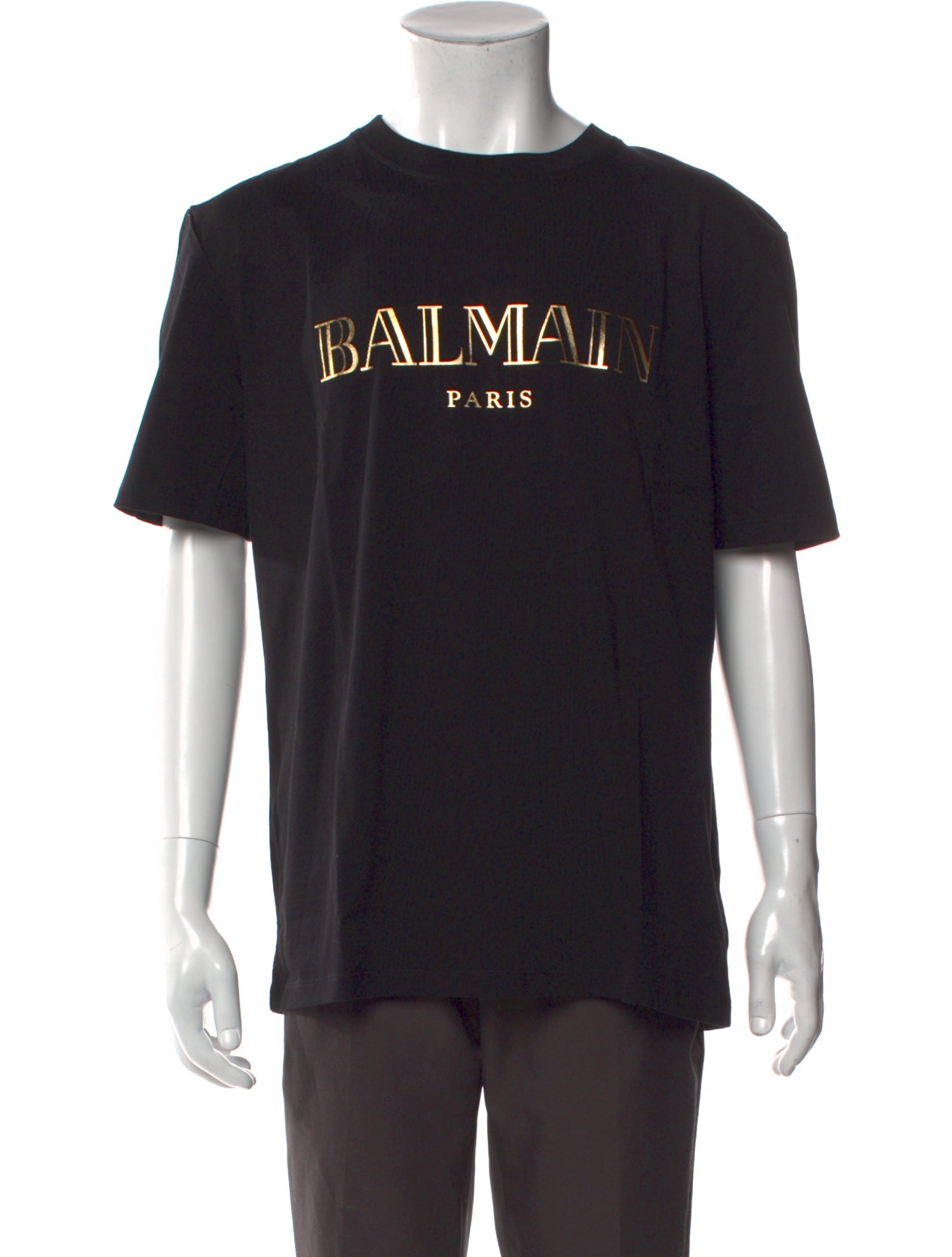 Balmain Signature Logo Graphic Print T-Shirt w/ Tags
