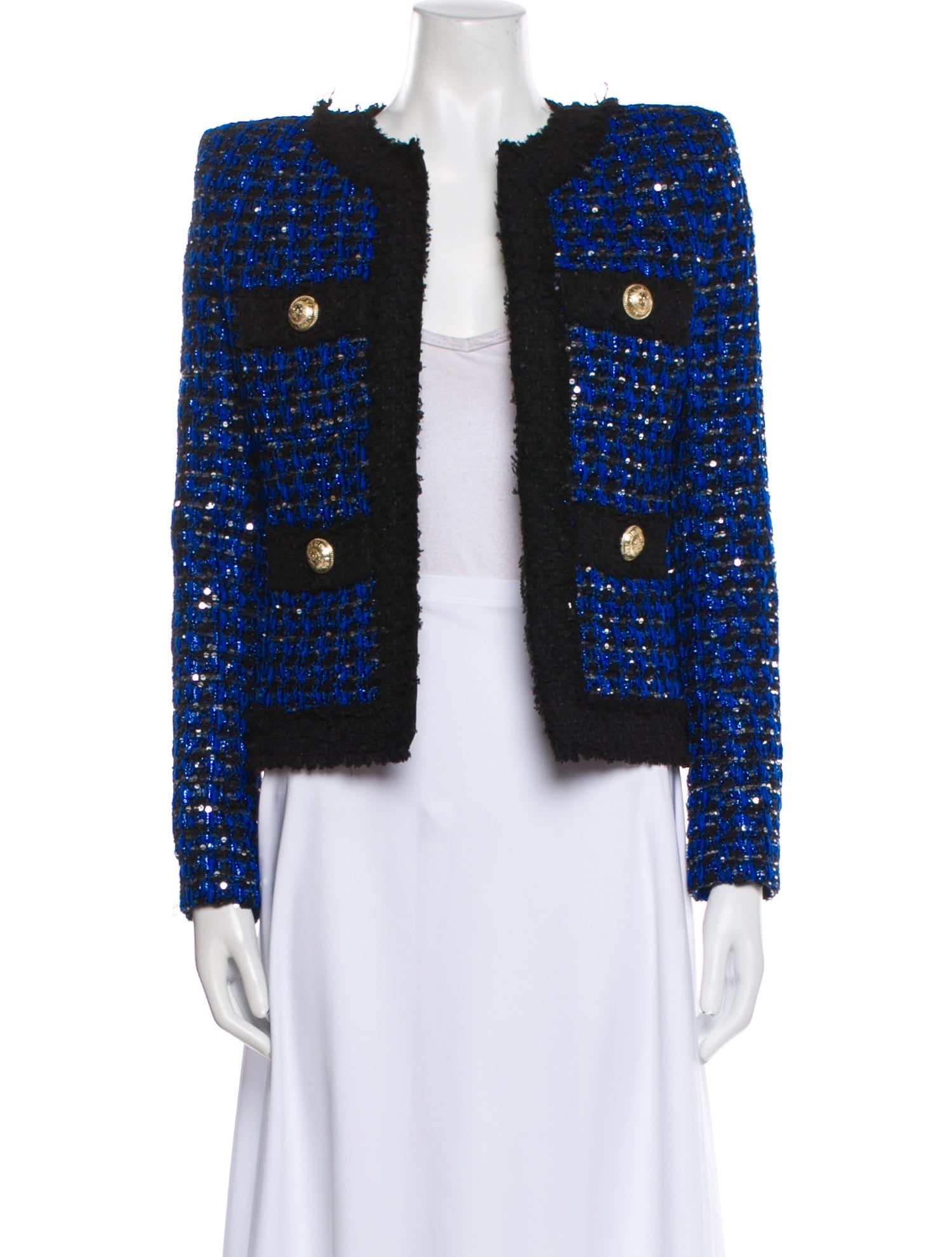 Balmain Tweed Pattern Evening Jacket