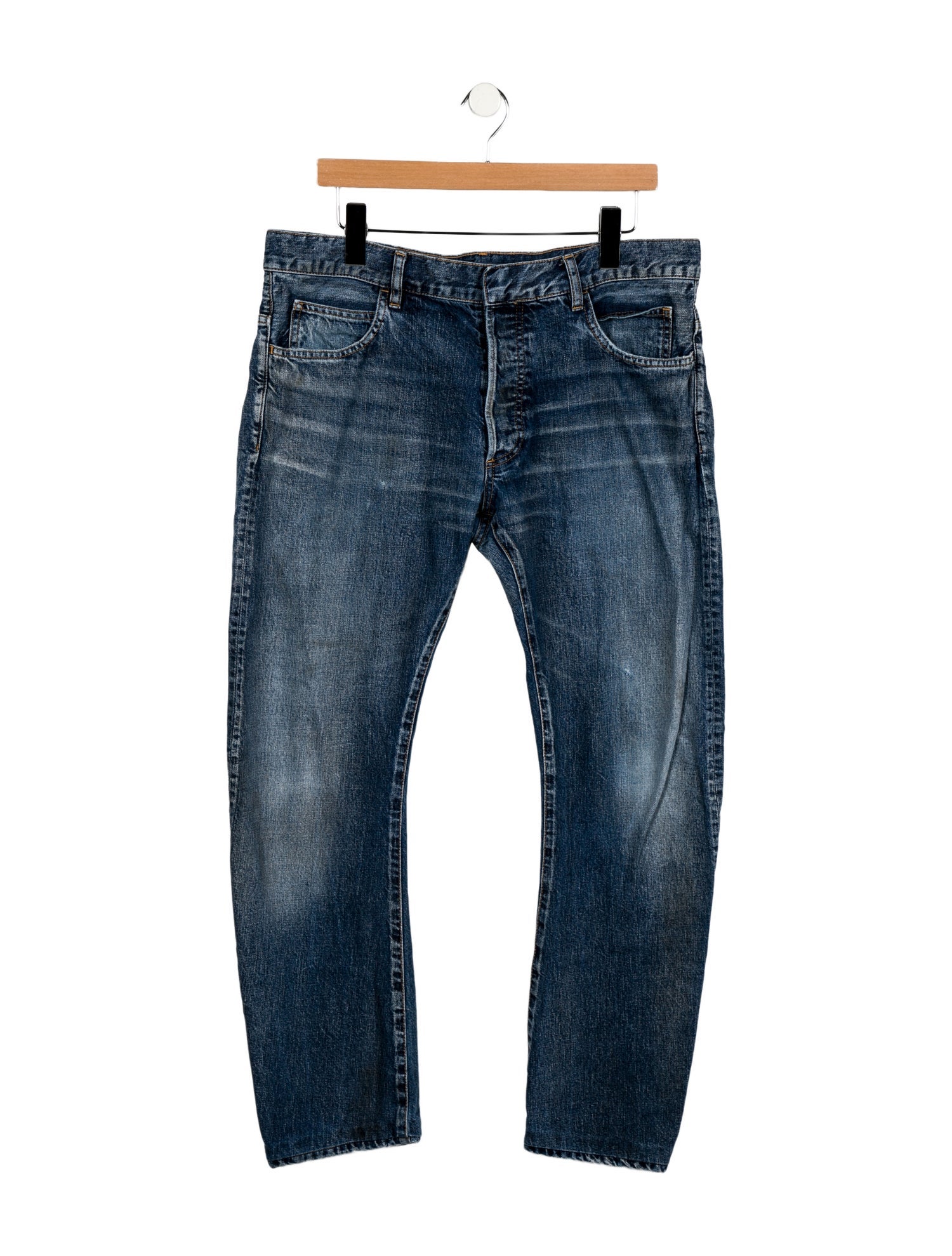 Balmain Mid-Rise Straight Leg Jeans