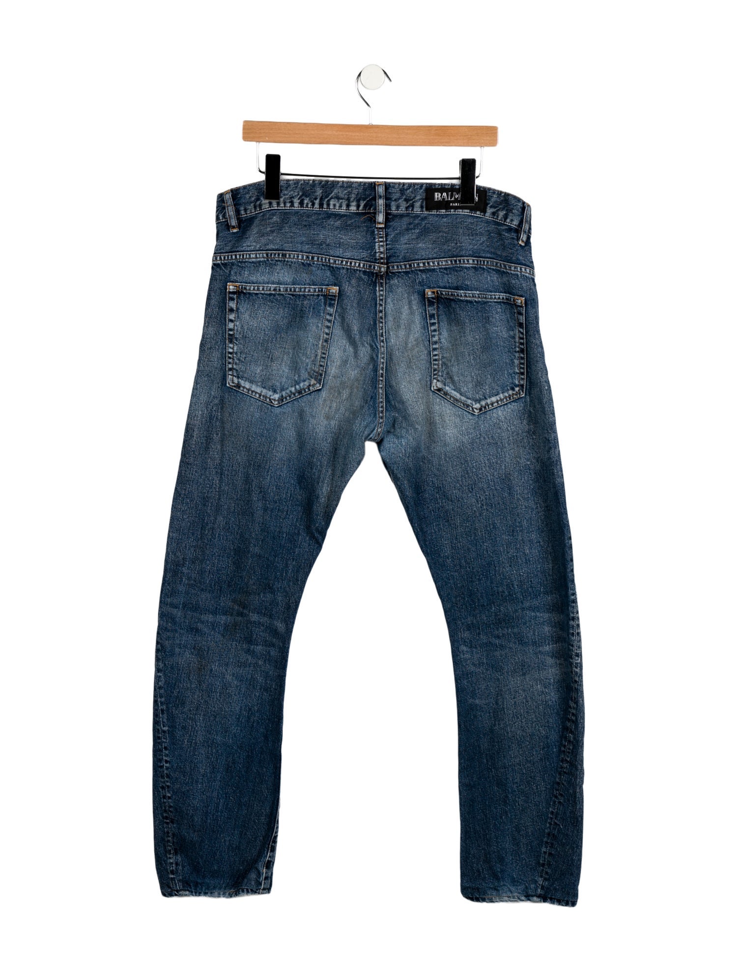 Balmain Mid-Rise Straight Leg Jeans
