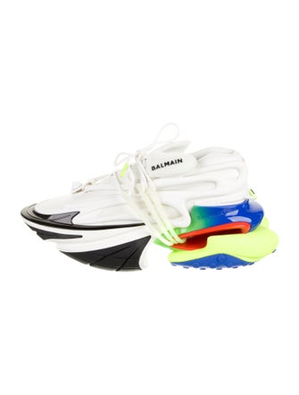 Balmain Leather Printed Sneakers