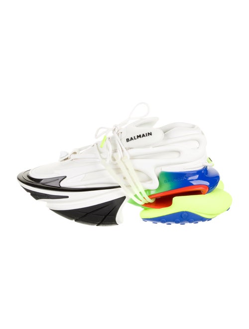 Balmain Leather Printed Sneakers