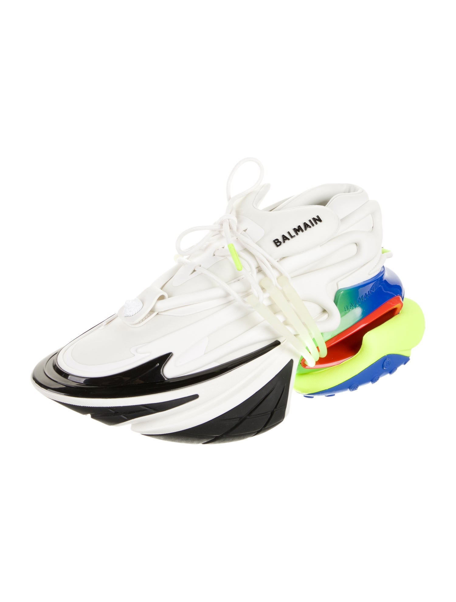 Balmain Leather Printed Sneakers