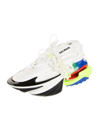 Balmain Leather Printed Sneakers