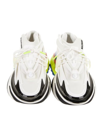 Balmain Leather Printed Sneakers