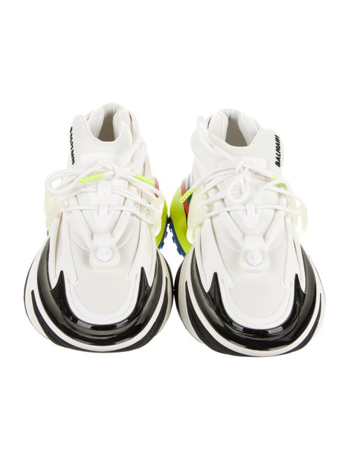 Balmain Leather Printed Sneakers