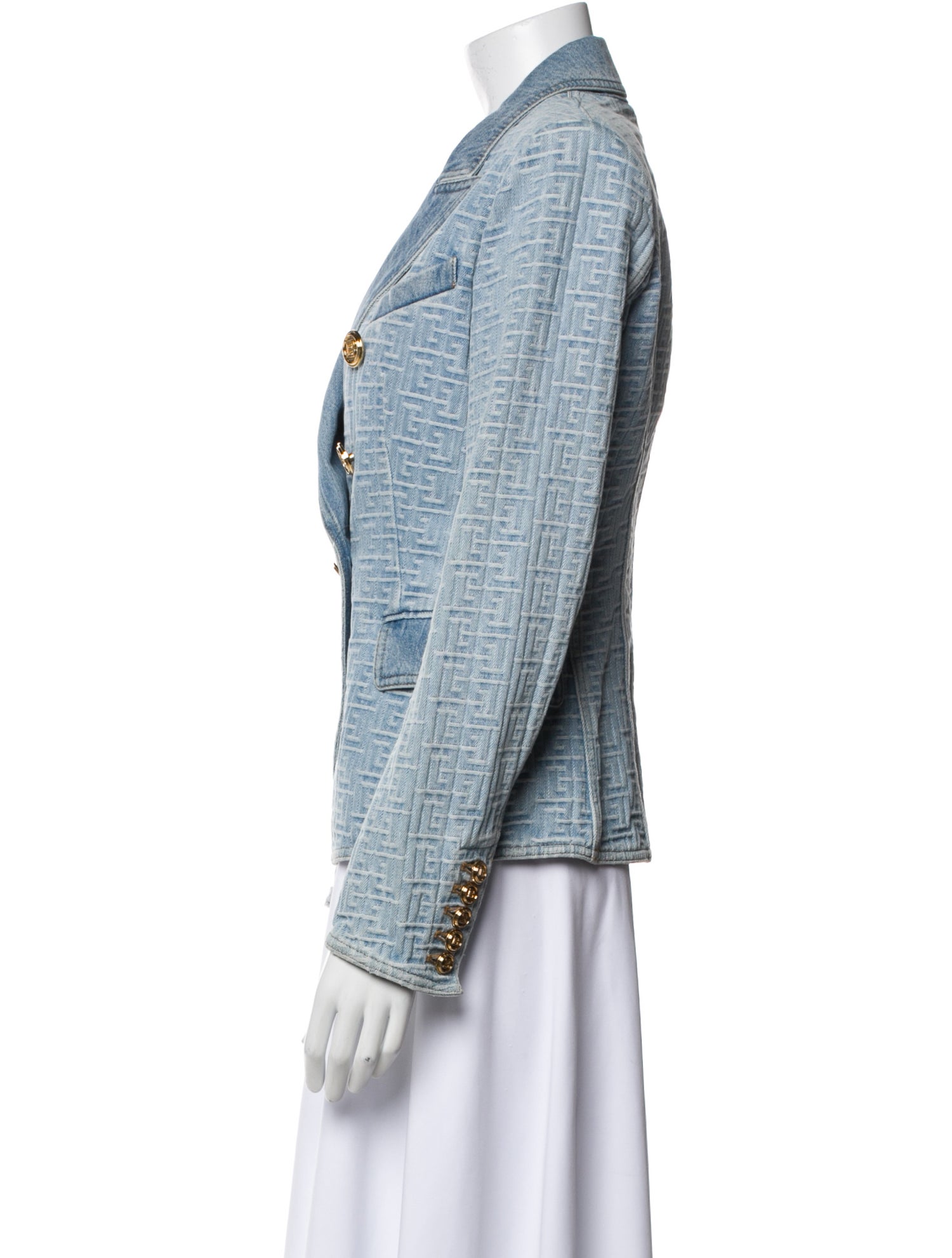 Balmain Tweed Pattern Blazer