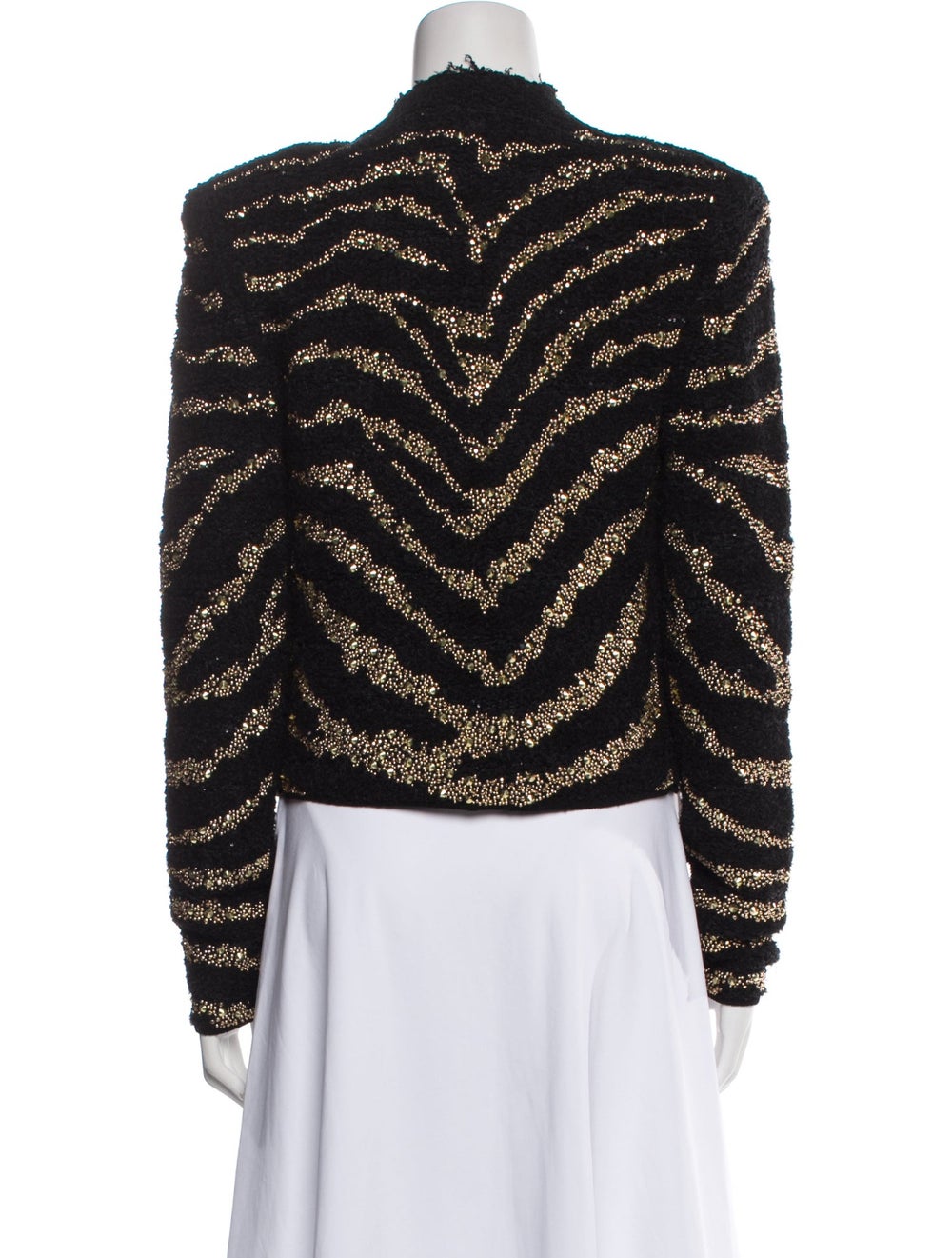 Balmain Evening Jacket Black Printed Studded Acce… - image 3