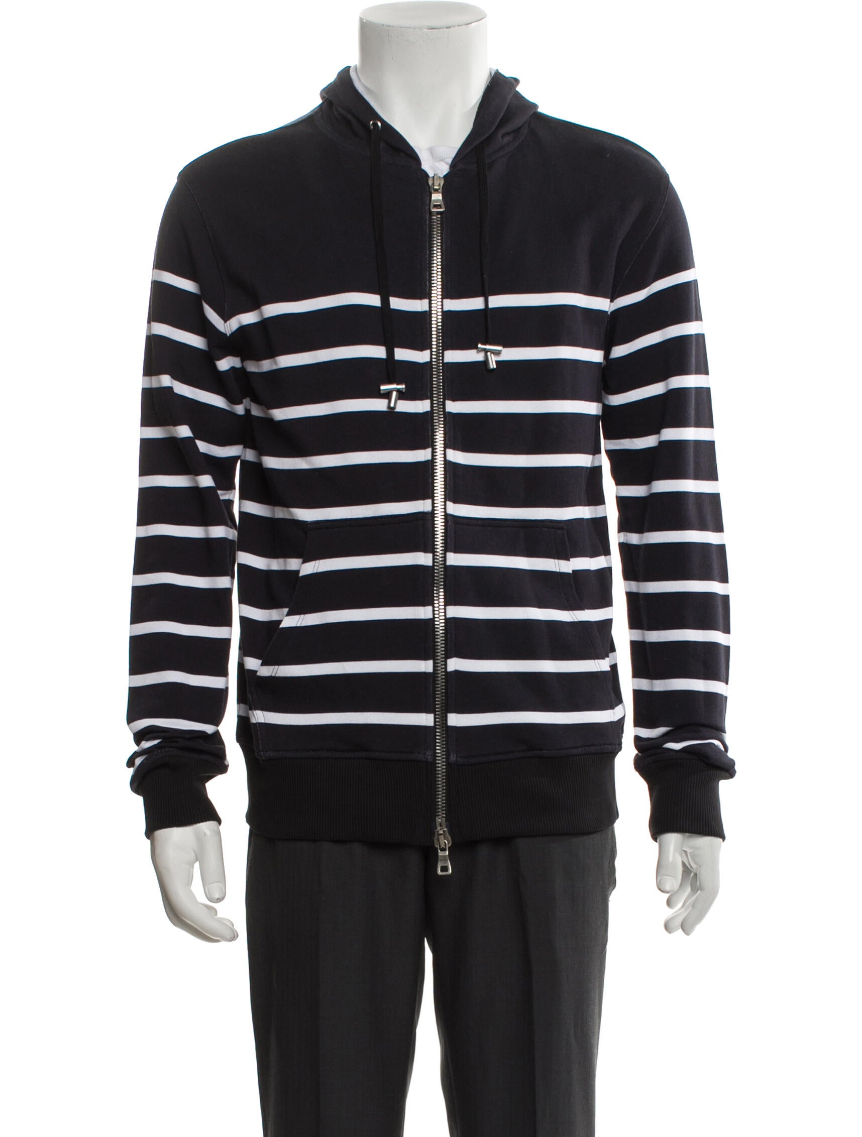 Balmain Striped Bomber Jacket