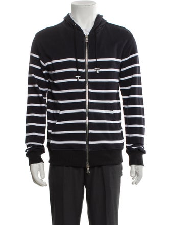 Balmain Striped Bomber Jacket