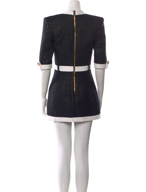 Balmain Colorblock Pattern Mini Dress