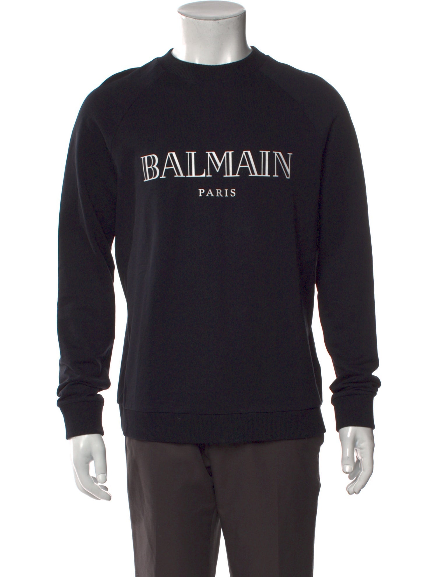Balmain Graphic Print Crew Neck Sweatshirt