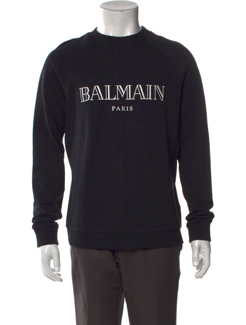 Balmain Graphic Print Crew Neck Sweatshirt